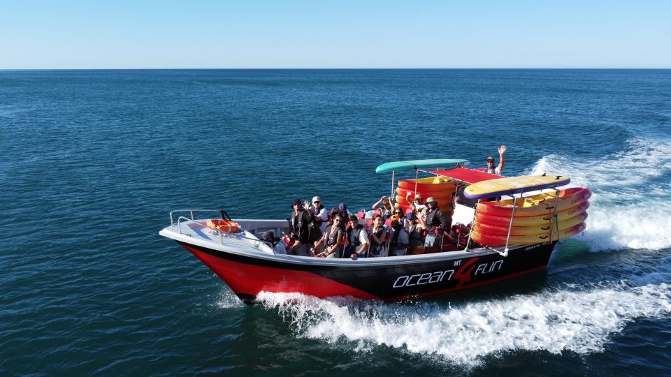 Portimão: Benagil Caves Speedboat and Kayak Guided Tour - The boat cruise to Benagil: 30 minutes of big-coast views
