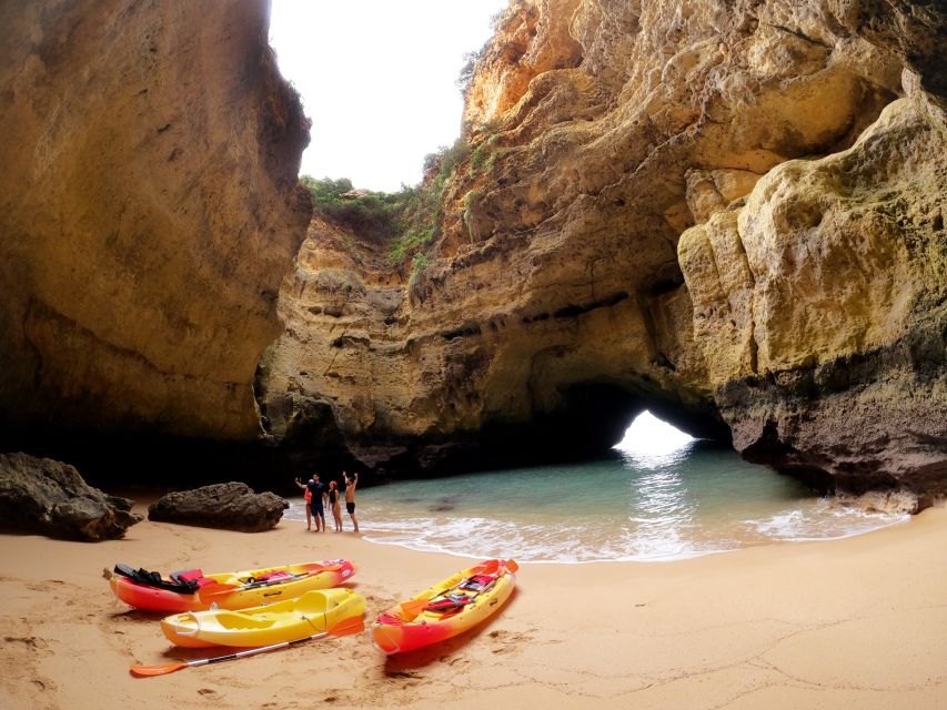 Portimão: Benagil Caves Speedboat and Kayak Guided Tour - Kayaking in Benagil: guided basics and close-up cave time