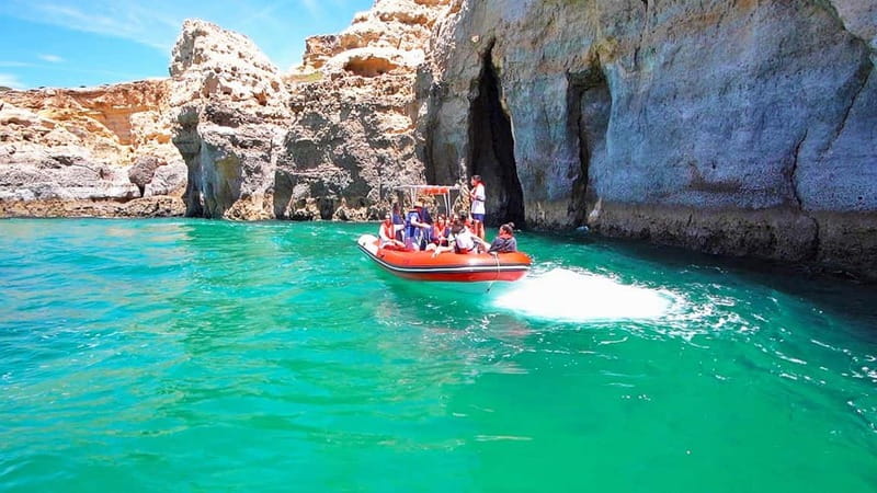 Portimão: Benagil Full Caves Tour with Meal at Allgarbe - Speed past cliffs, caves, and villages: the real story of this coast