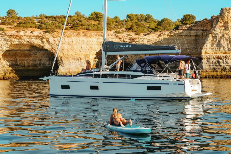 Portimao: Luxury Sail-Yacht Cruise with Sunset Option - Swim Stops and Paddle Boards: When You Can Cool Off