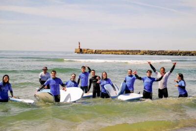 Porto: Surf Lessons with transfer at Porto Surf School - How they match your skill level to the beach choice