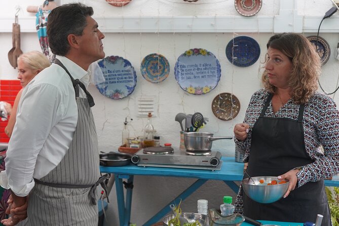 Portuguese flavors in a typical village home - Lunch setup: appetizers, main, dessert, and included drinks