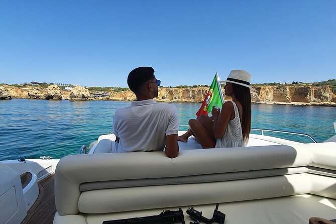Private Afternoon Yacht Cruise from Albufeira Marina - Water time: sea-level platform, lounge space, and snorkeling gear