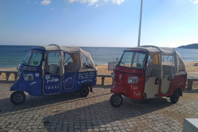 Private Guided Tuk-Tuk Tour with Pick-Up and Drop-Off of Albufeira - New Town and Scenic Beaches: How the Coast Takes Over the Drive