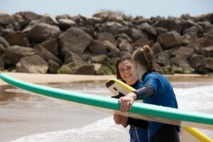 Quarteira: 2-Hour Surf Lesson at Falésia Beach - The Safety Brief and Stand-Up Warmup on Sand