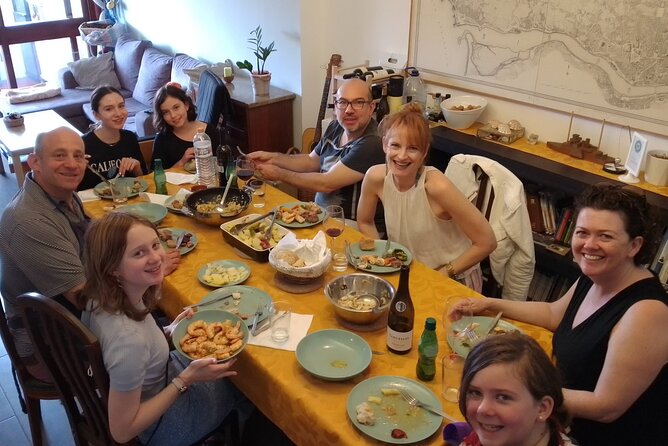 Shopping, cooking and eating together at my home in Porto - The three-course meal: olives and chouriço to custard dessert