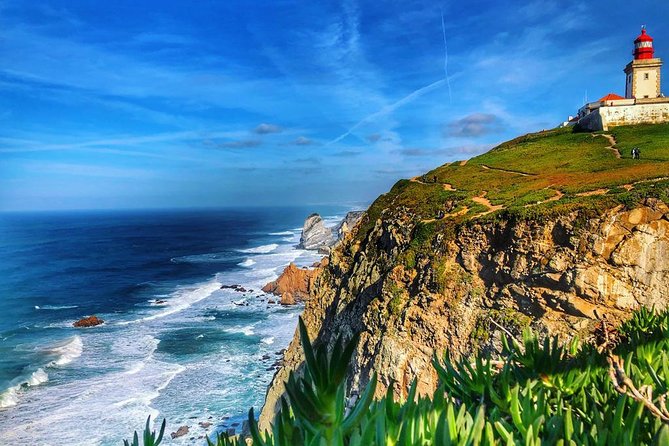 Sintra Cabo da Roca Cascais Estoril Private Tour - Azenhas do Mar: white-and-blue cliffs that look like a movie set
