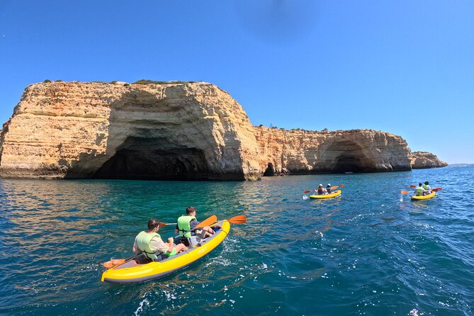Sunrise Small Group Kayak Experience in BENAGIL Cave & 4K Photos - Carvalho Beach launch: the carved rock tunnel start