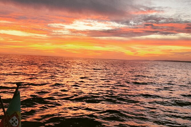 Sunset on a Luxury Sailing Yacht from Vilamoura (Max 12 Guests) - The Small Sea-Only Beach: Clay on One Side, Rock on the Other