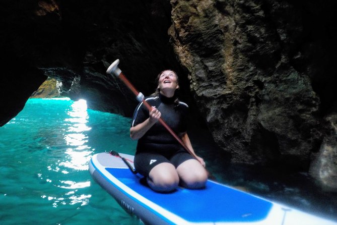 SUP Tour in Algarve Ingrina Caves w/ Snorkeling & Photos Included - Inside the Grottoes: What the Cave Stops Feel Like