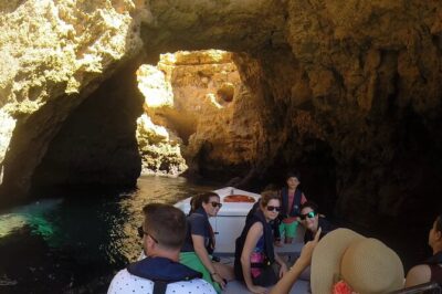 Tour to inside the Caves /Grottos the Ponta da Piedade -Lagos - The Boat Experience: Small, Cave-Ready, and Seriously Maneuverable