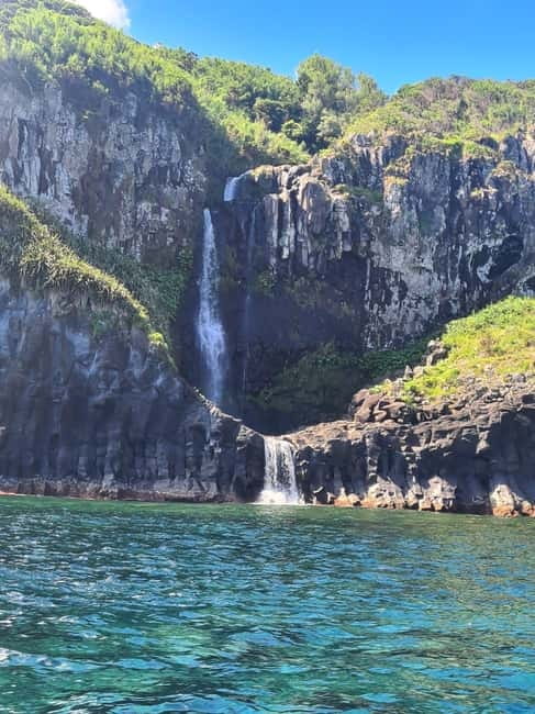 TRIP TO CORVO BY BOAT - Flores Island caves and waterfalls: close-up scenery at sea level