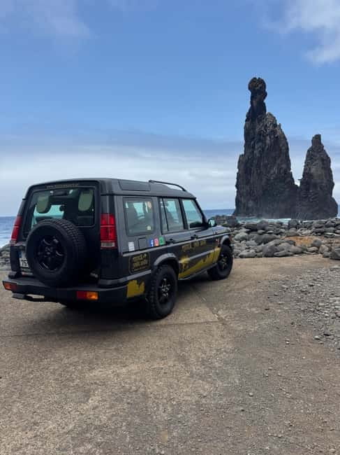 Tropical Tide, Porto Moniz & Fanal Forest 4WD Jeep Tour - Seixal black sand and the day’s quieter finale