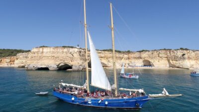 Vilamoura: Algarve Coast 3-Hour Sailing Cruise With Open Bar - Sailing the Algarvian coastline like a local: Falésia, Olhos d’Agua, and the red-cliff coves
