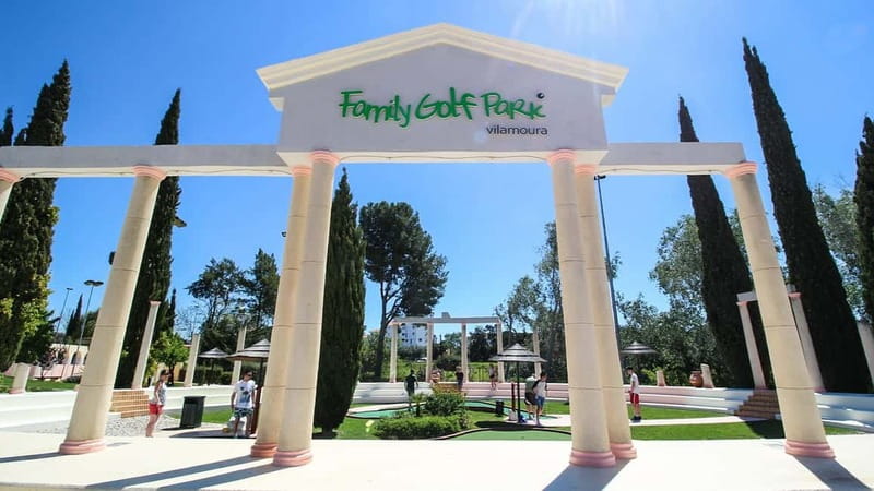 Vilamoura: Family Golf Park Game - What the holes feel like: Roman facts, creative obstacles, and scoring pressure