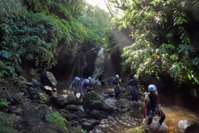 Waterpark Canyoning at Ribeira dos Caldeirões, Sao Miguel Azores - Entering the Park: Ribeira dos Caldeirões and the Start Walk