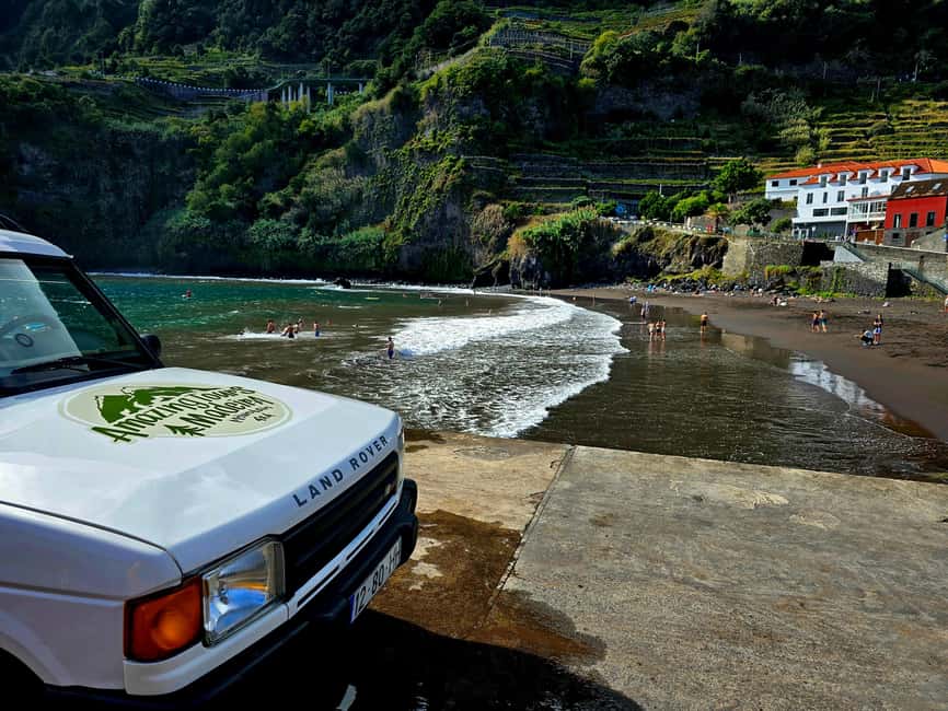 West Tour Madeira – Jeep tour through Fanal, Seixal, Porto Moniz and more - Seixal Black Sand, Véu da Noiva, and Água d’Alto: The Finishing Stretch